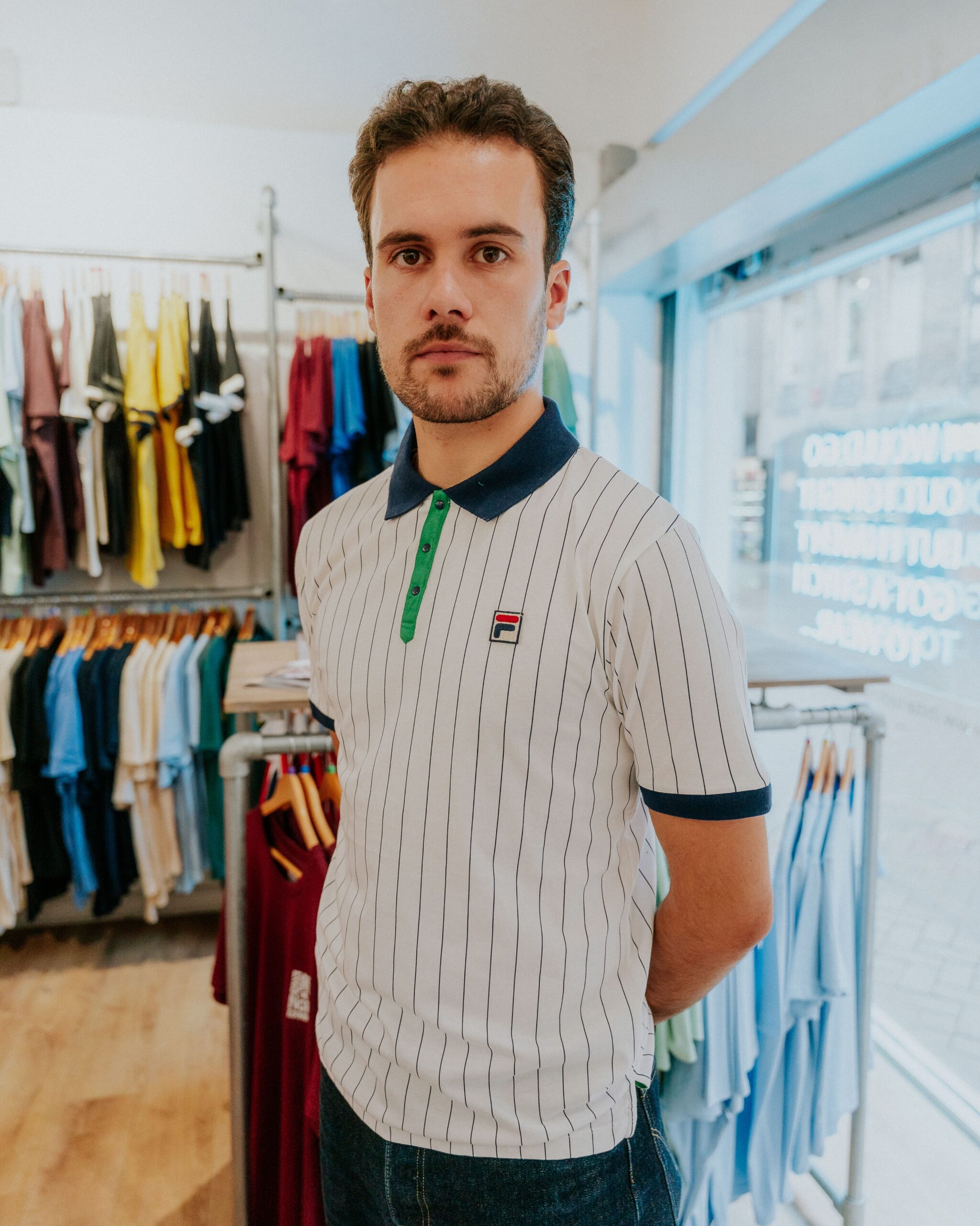 Fila BB1 Polo - White/Navy/Green