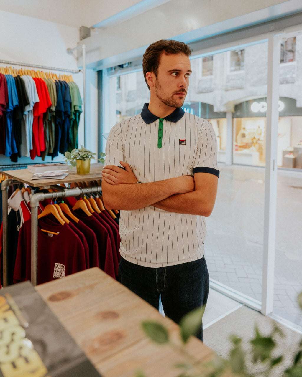 Fila BB1 Polo - White/Navy/Green