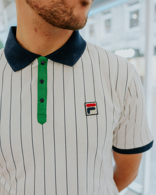 Fila BB1 Polo - White/Navy/Green