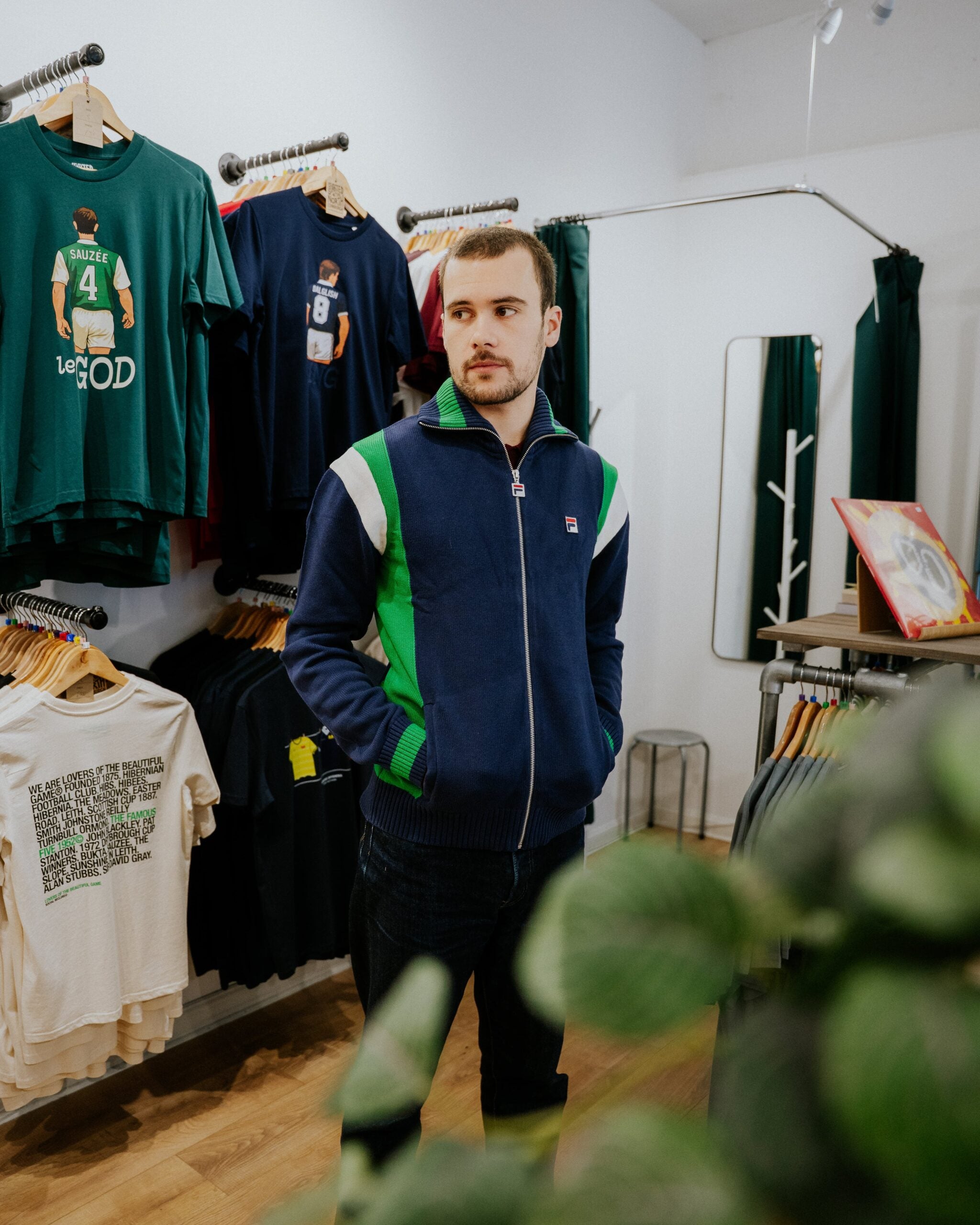 Fila Cortez Knitted Track Top - Navy/Green