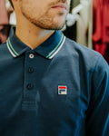 Fila Monte Long-Sleeve Polo - Navy