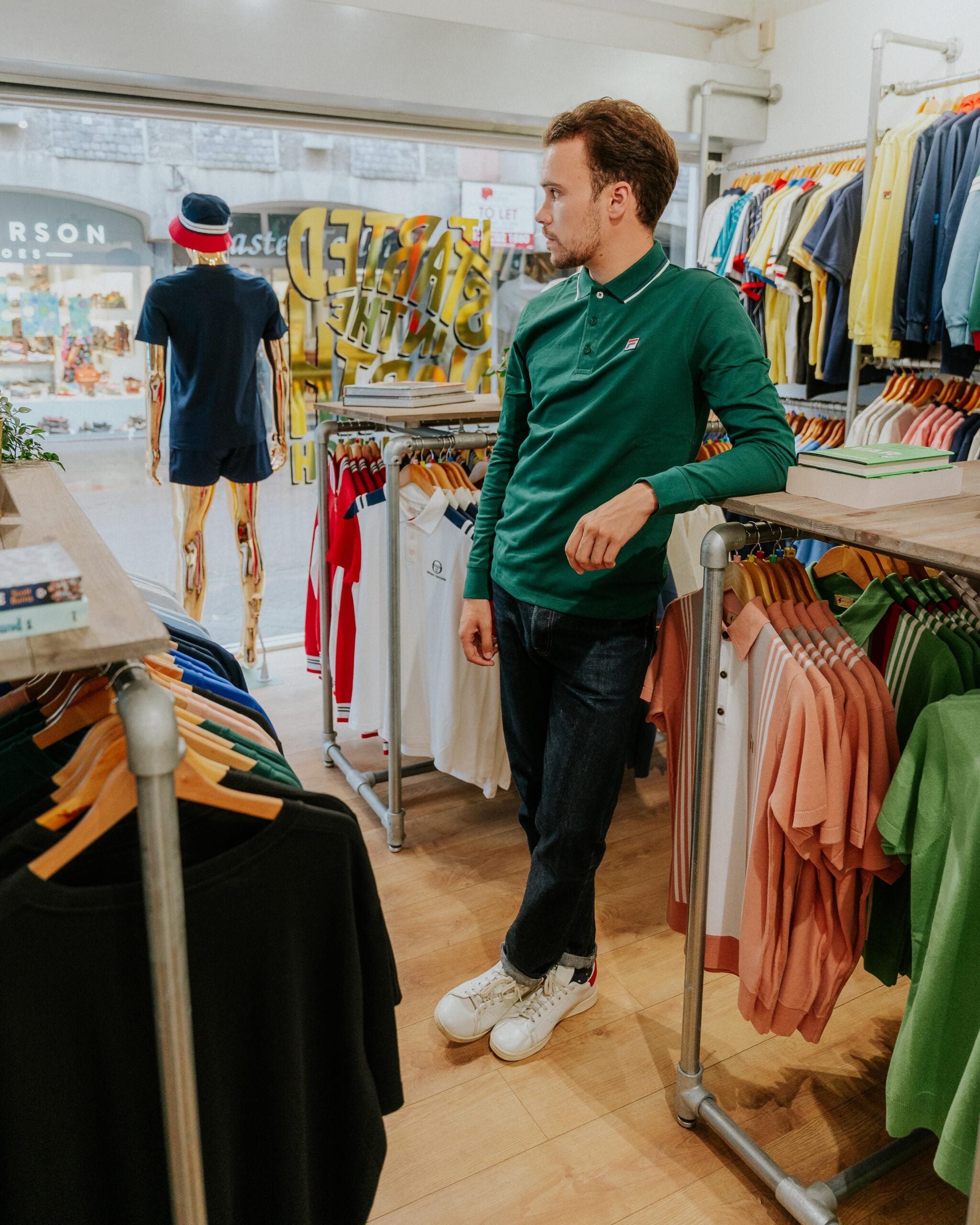 Fila Monte Long-Sleeve Polo - Forest Green