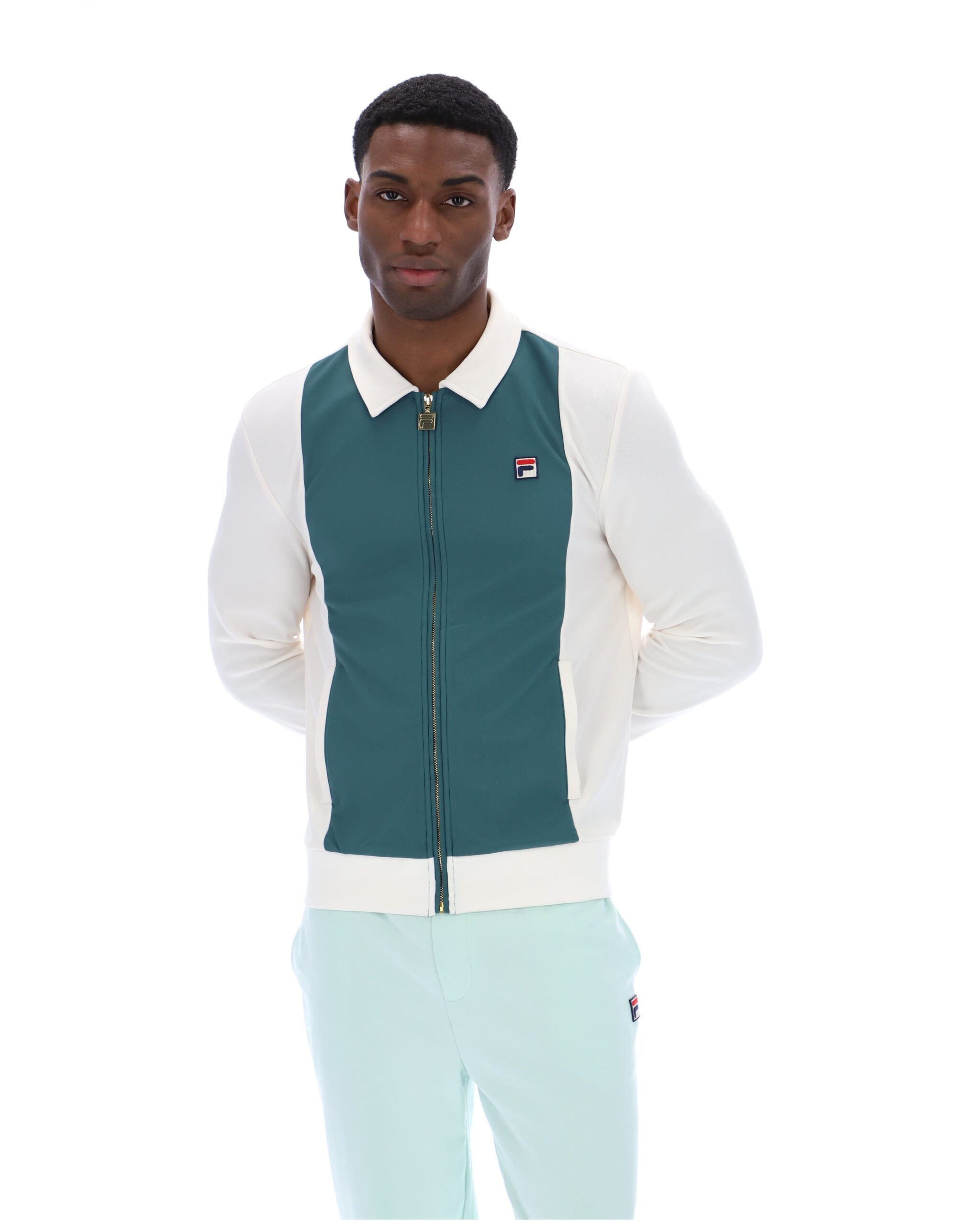 Fila Tommaso Track Top - Mediterranean Green/White