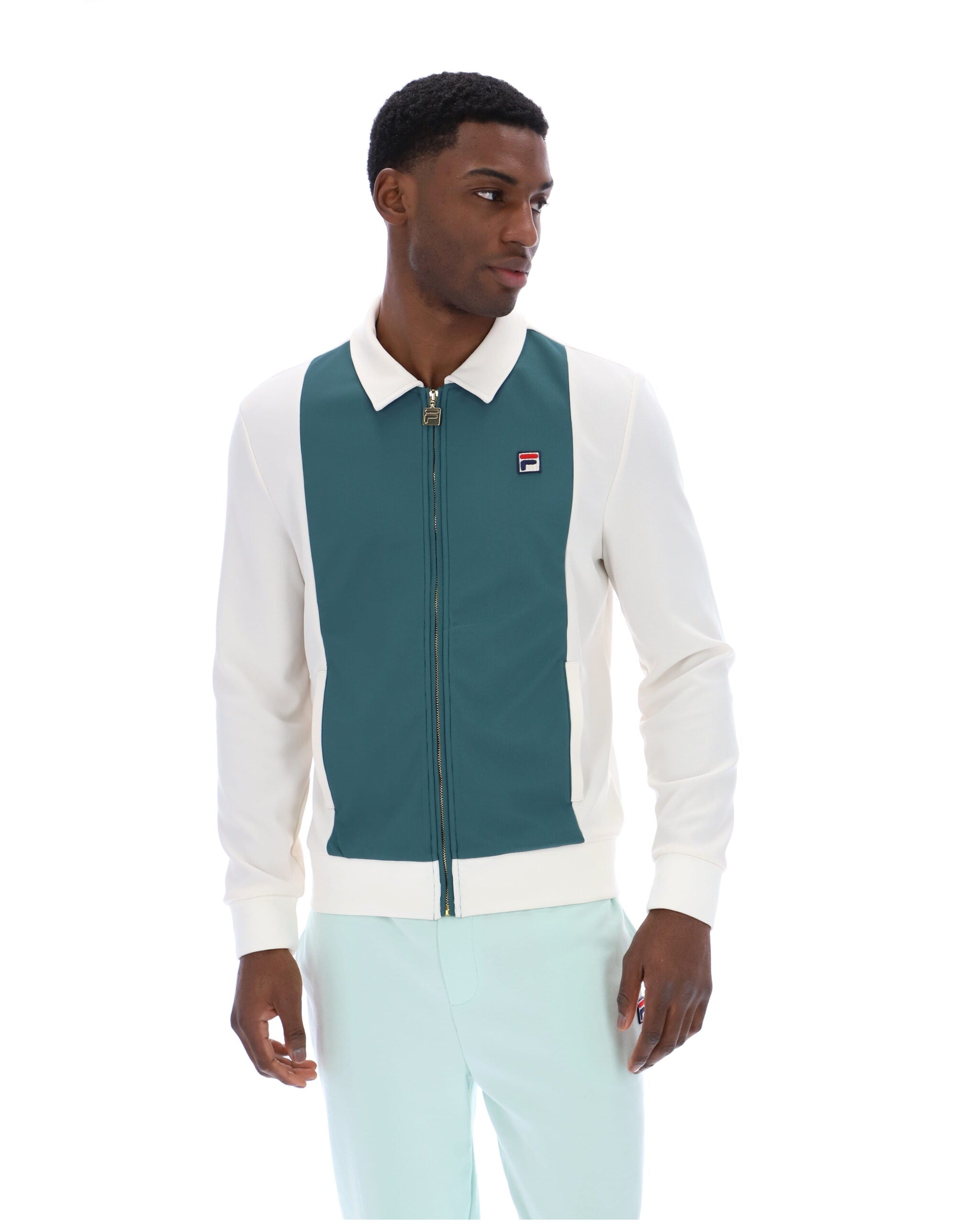 Fila Tommaso Track Top - Mediterranean Green/White