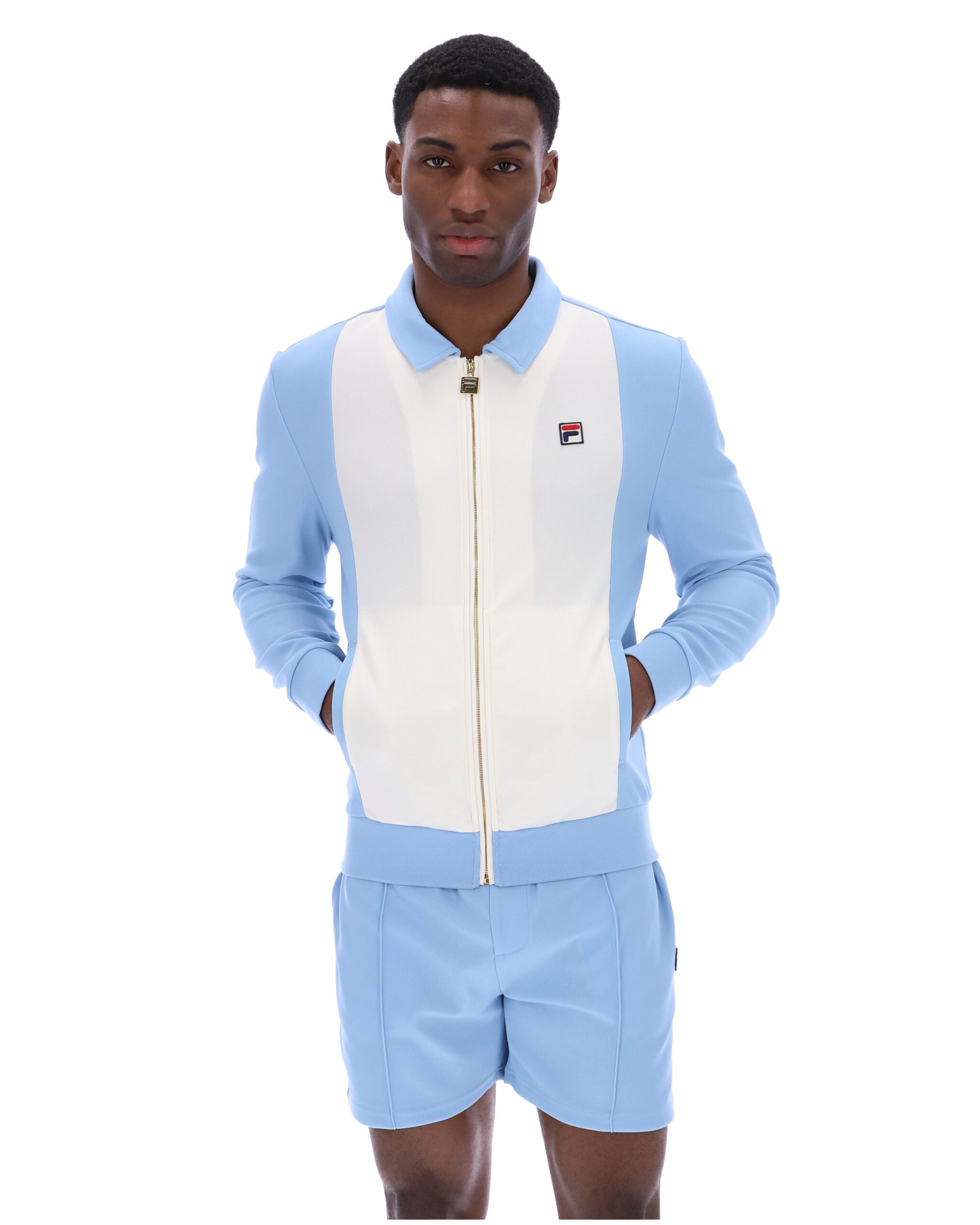 Fila Tommaso Track Top - Sky Blue/White