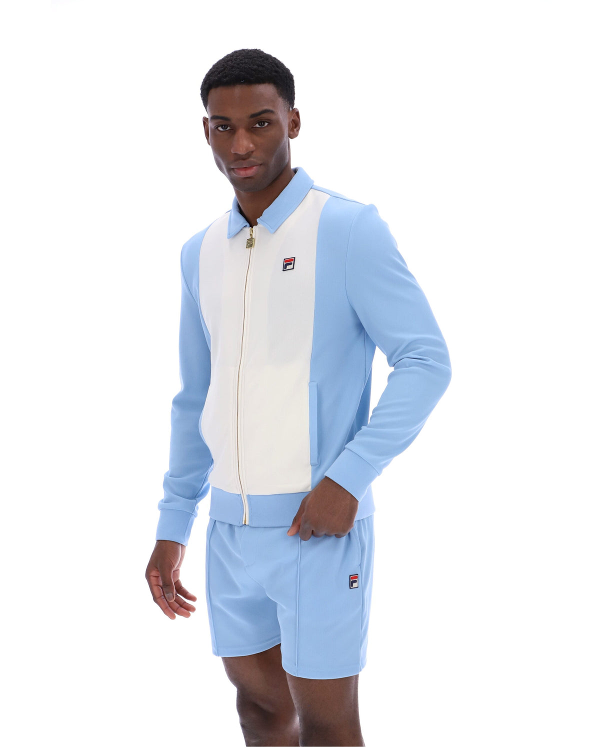 Fila Tommaso Track Top - Sky Blue/White