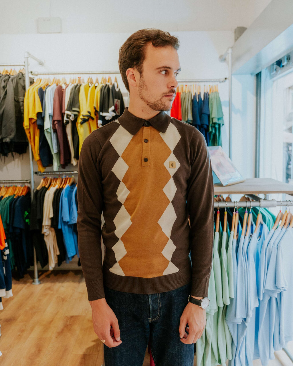 Gabicci Bond Long-Sleeve Polo