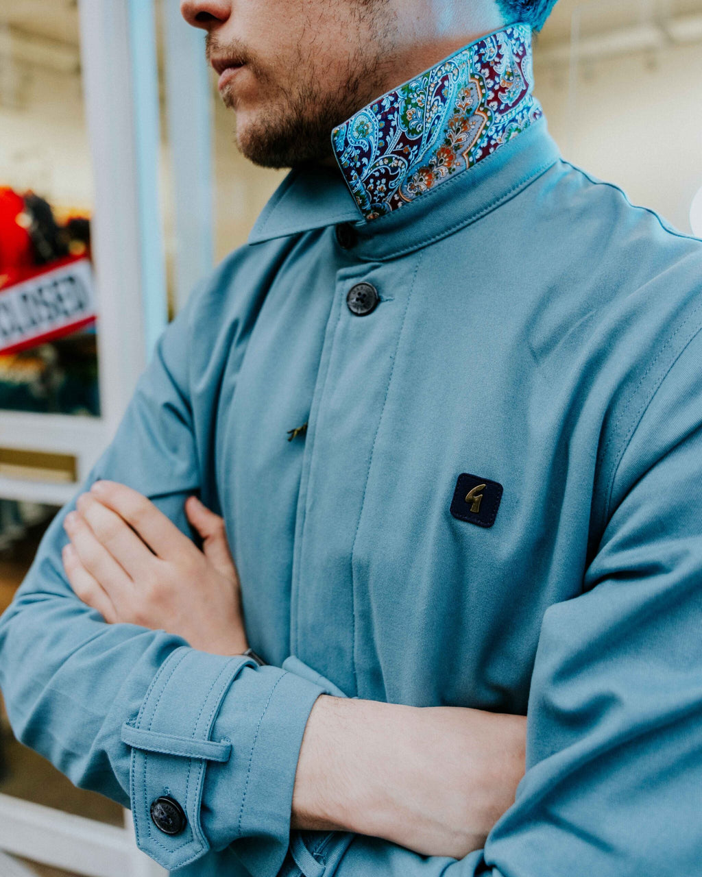 Gabicci Vintage Houghton Mac - Aqua