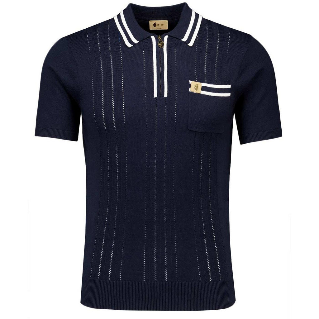 Gabicci Johnson Zip Polo - Navy