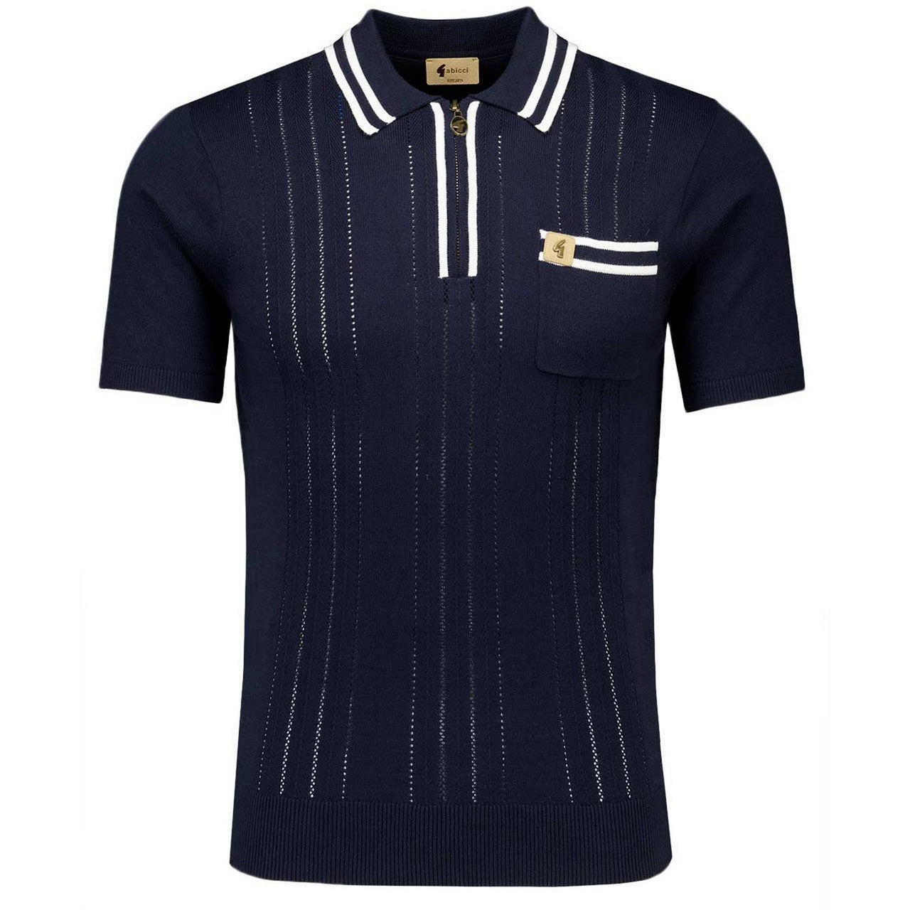 Gabicci Johnson Zip Polo - Navy