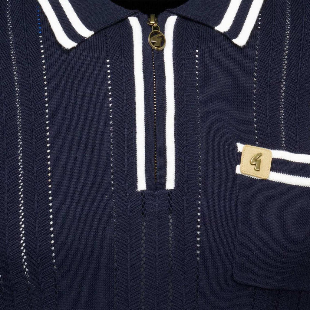 Gabicci Johnson Zip Polo - Navy