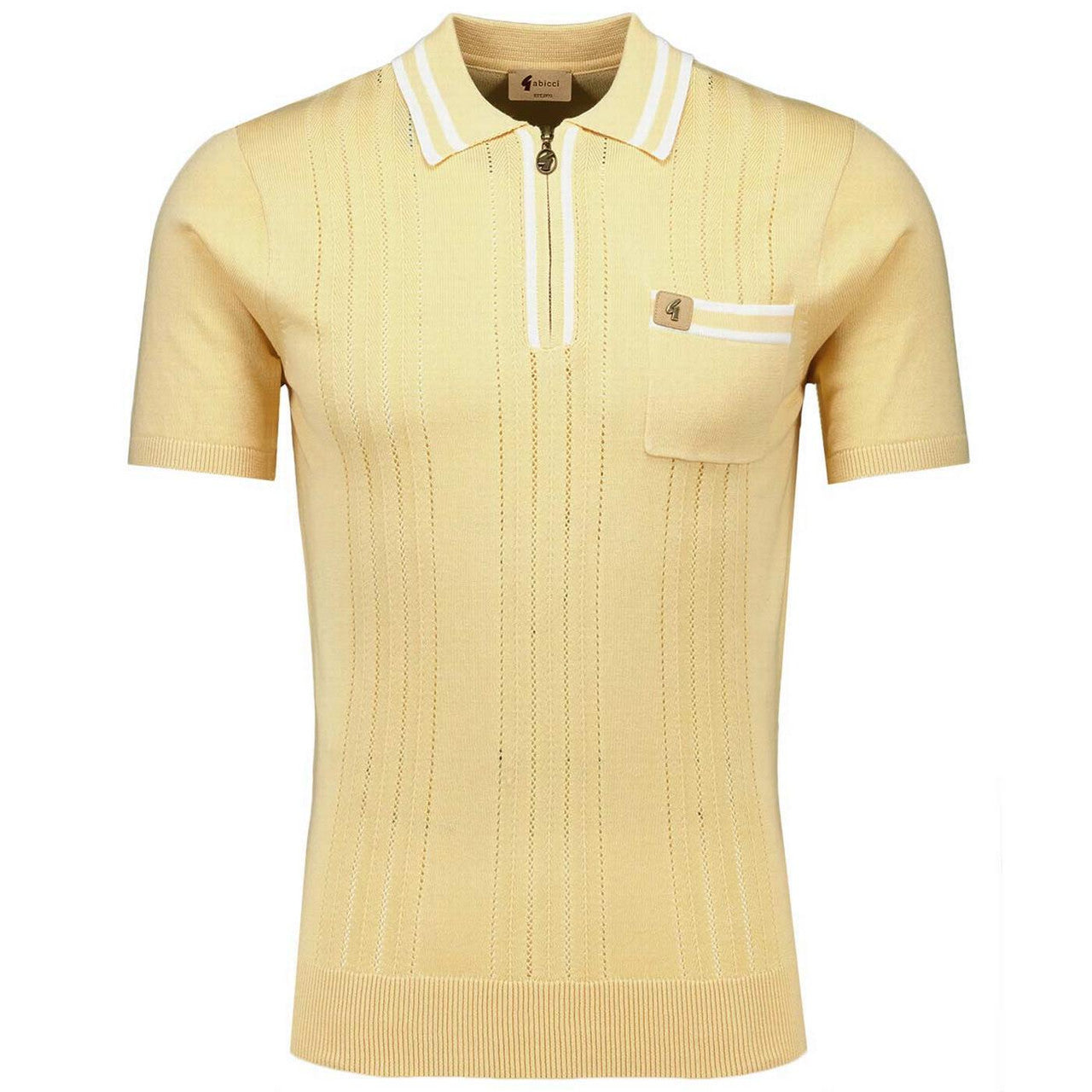 Gabicci Johnson Zip Polo - Lemon Yellow