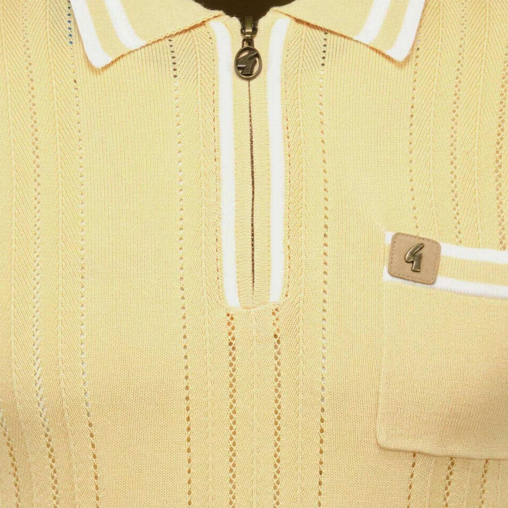 Gabicci Johnson Zip Polo - Lemon Yellow