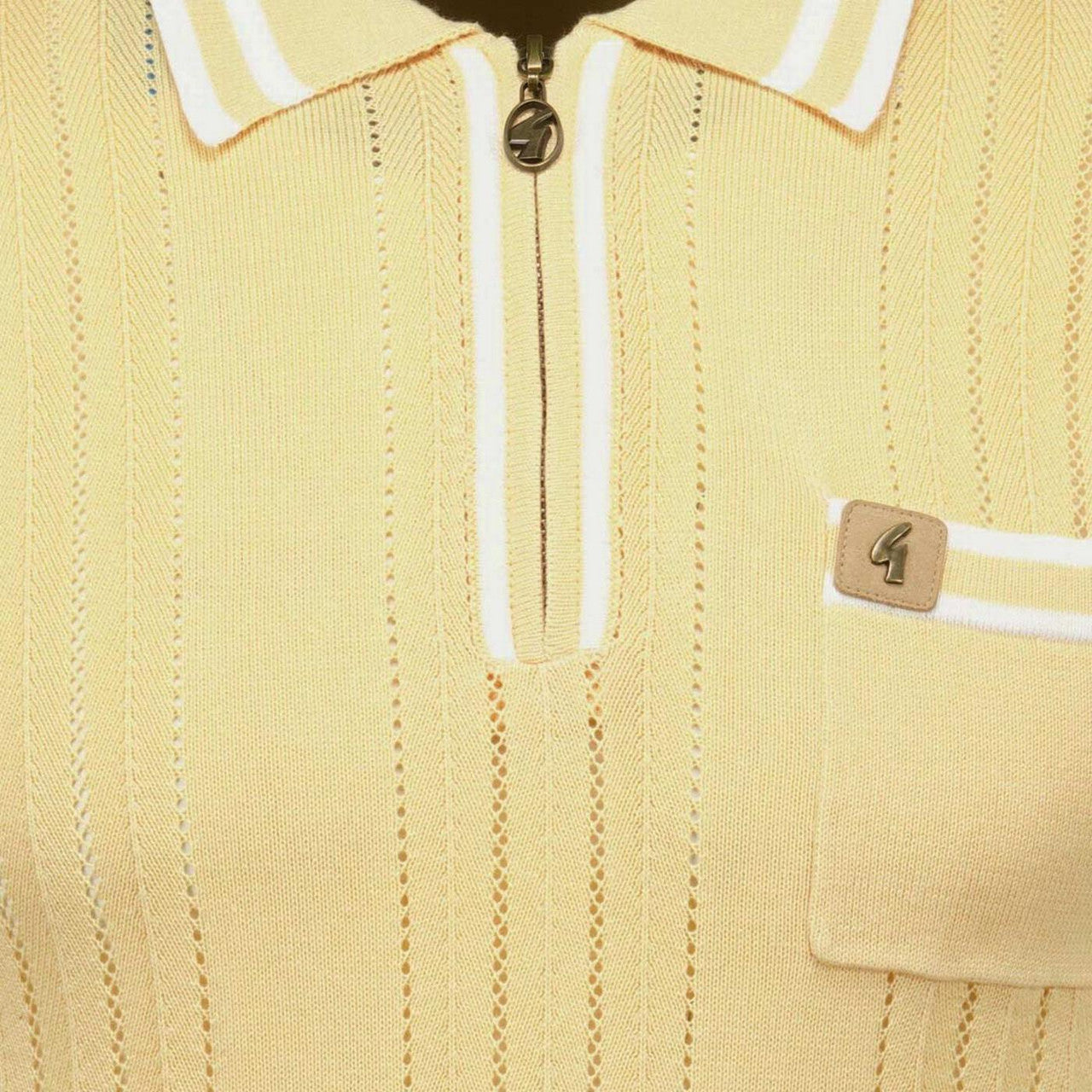 Gabicci Johnson Zip Polo - Lemon Yellow