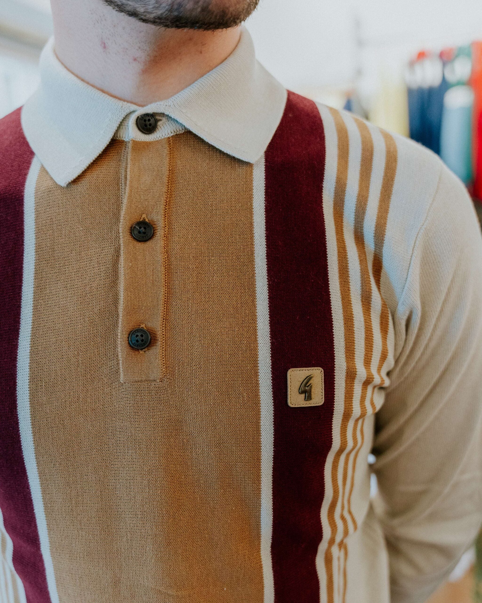 Gabicci Searle Long-Sleeve Polo - Linen