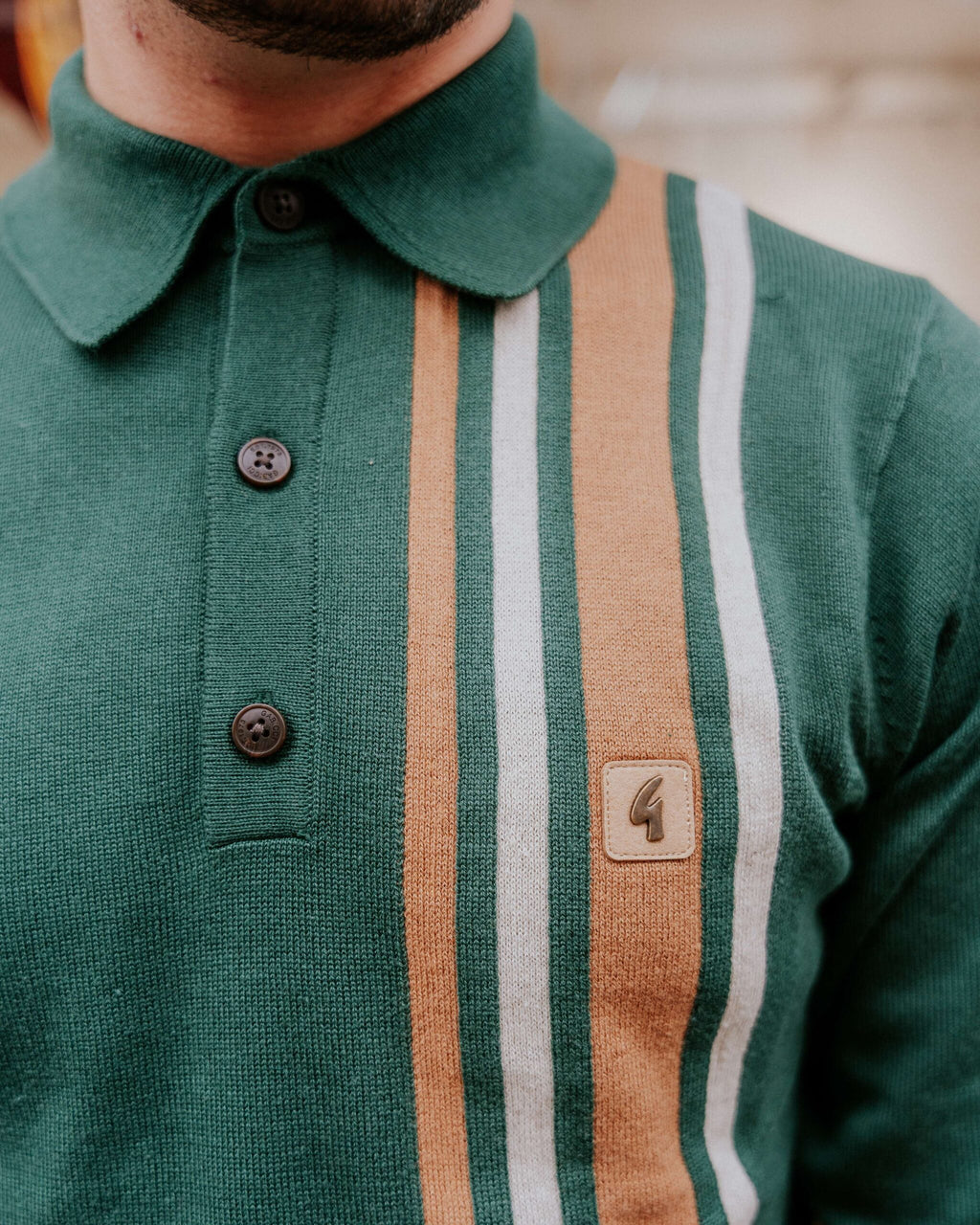 Gabicci Soda Long-Sleeve Polo - Ivy Green