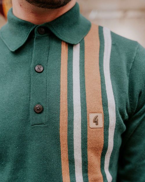 Gabicci Soda Long-Sleeve Polo - Ivy Green