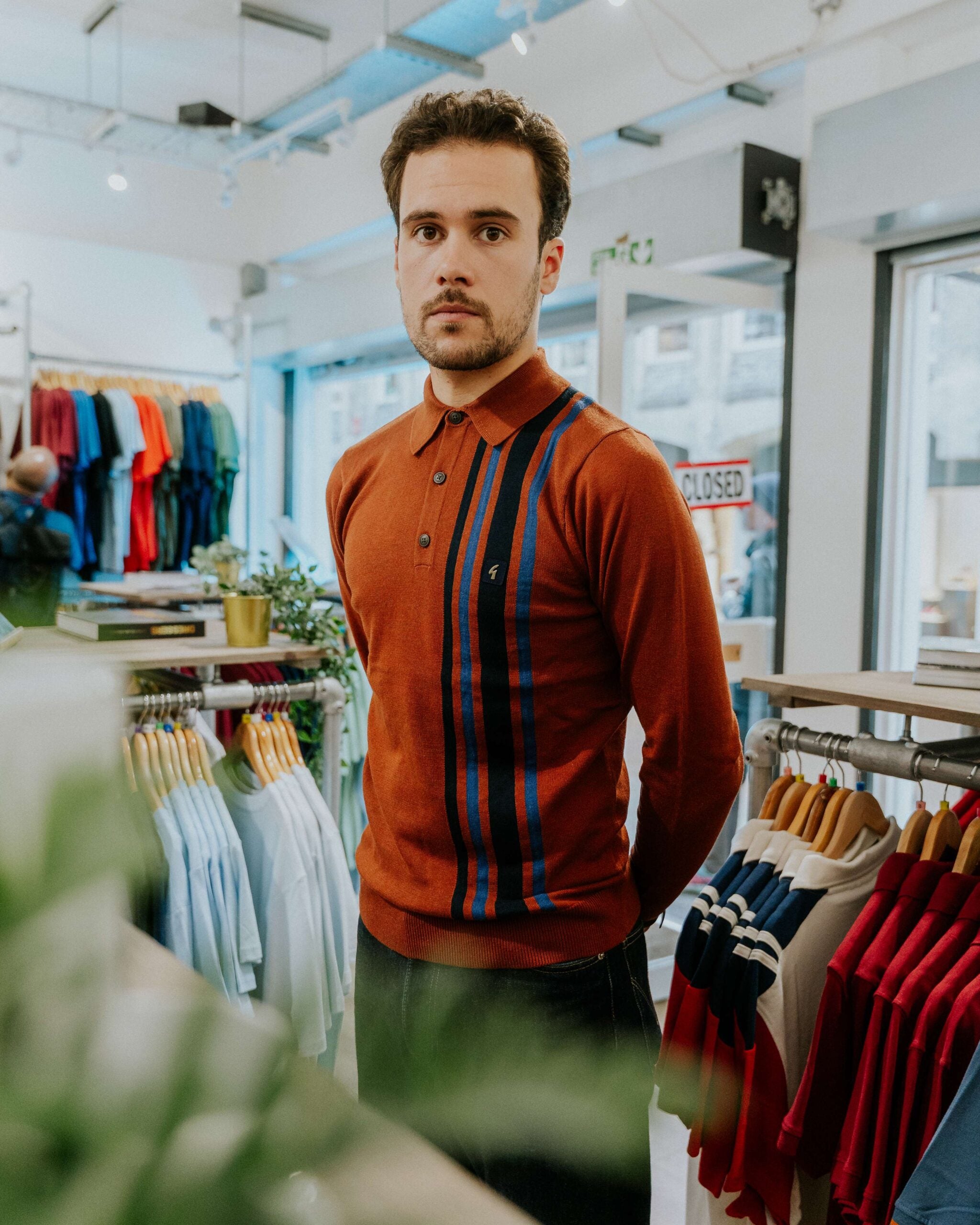 Gabicci Soda Long-Sleeve Polo - Paprika