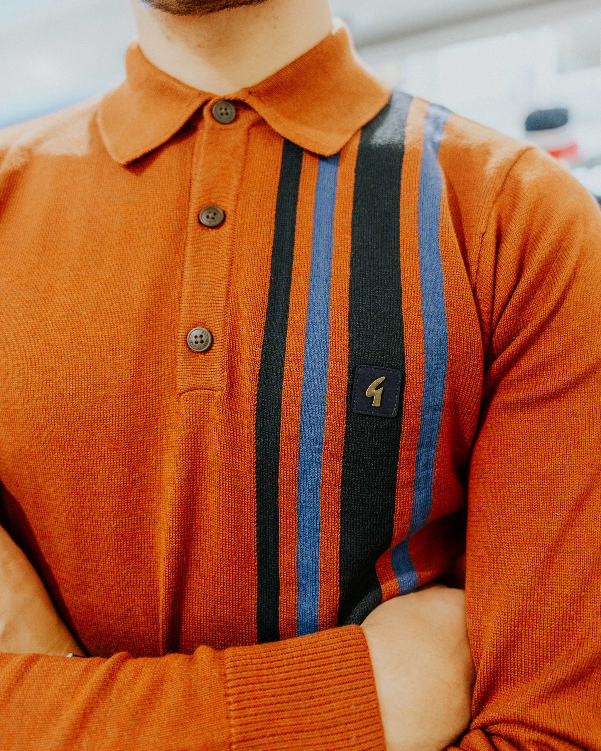 Gabicci Soda Long-Sleeve Polo - Paprika