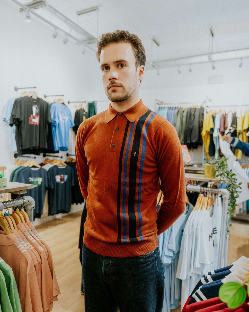 Gabicci Soda Long-Sleeve Polo - Paprika