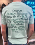 Social Recluse 3 Stripe Runners Club T-Shirt - Mint