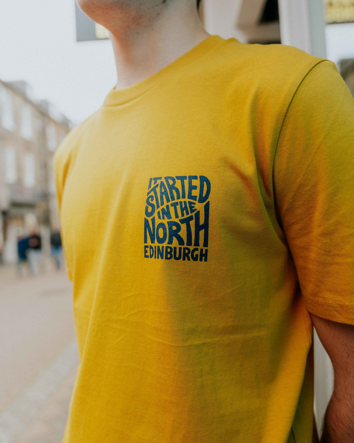 ISITN Logo Teddy Picker Tee - Ochre Yellow