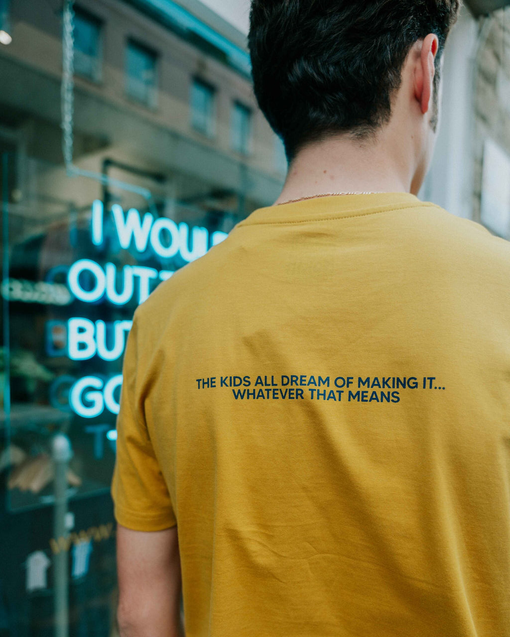 ISITN Logo Teddy Picker Tee - Ochre Yellow