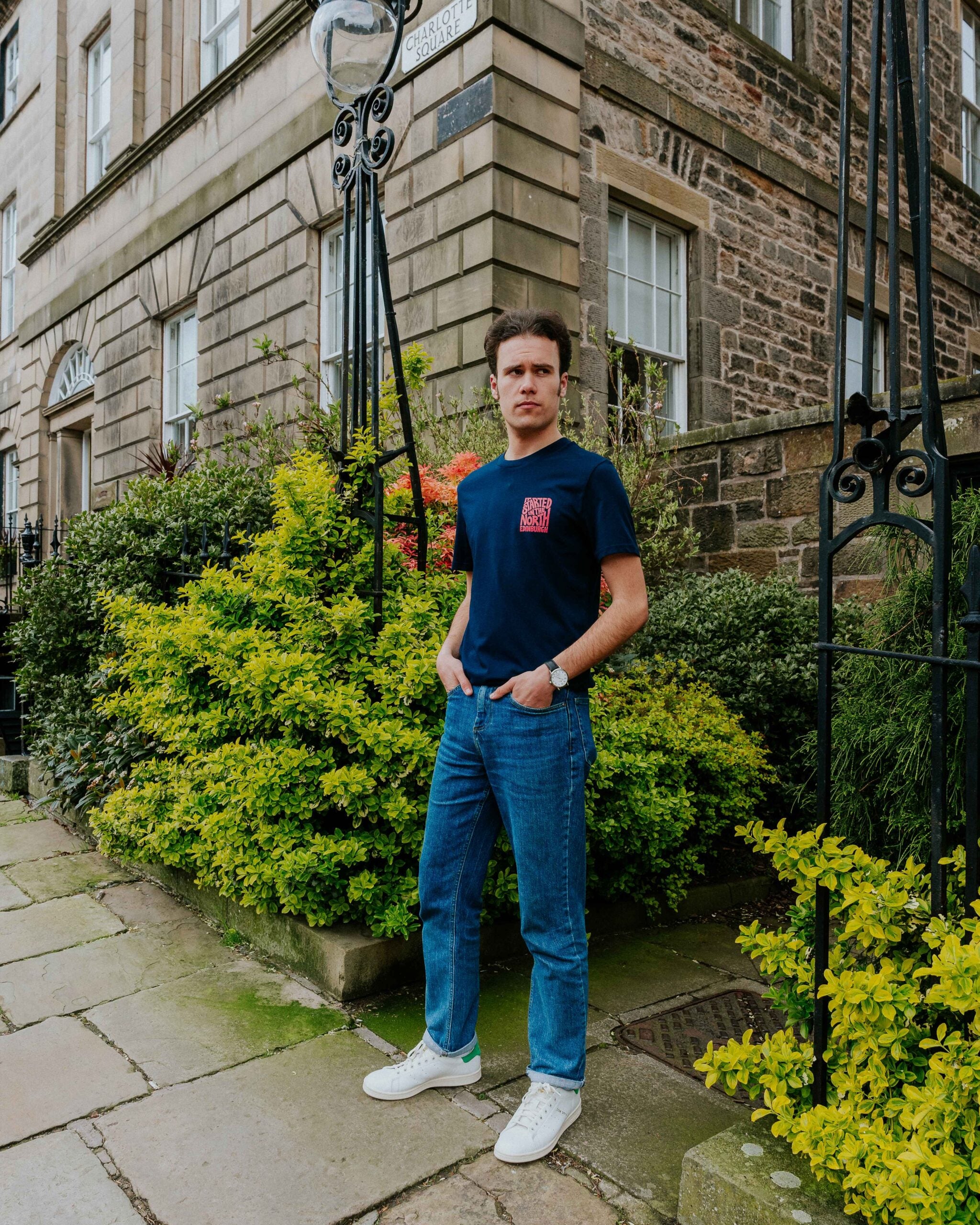 ISITN Logo Soul Tee - Navy/Pink