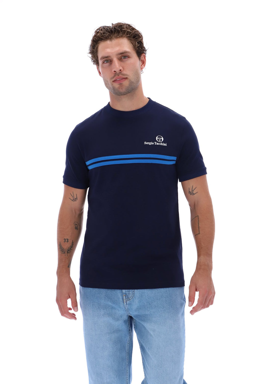 Sergio Tacchini New Supermac Tee - Navy/ Blue