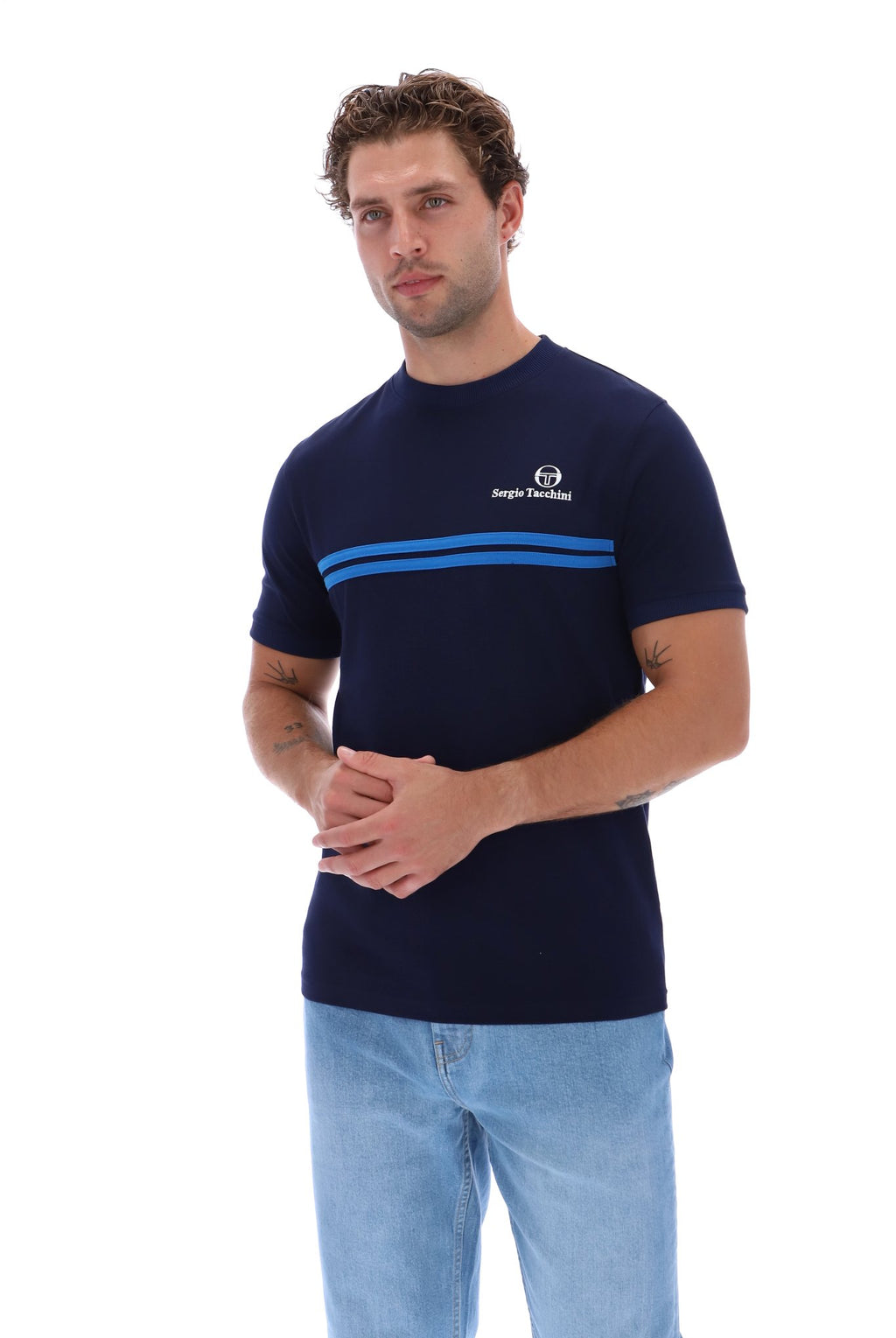 Sergio Tacchini New Supermac Tee - Navy/ Blue