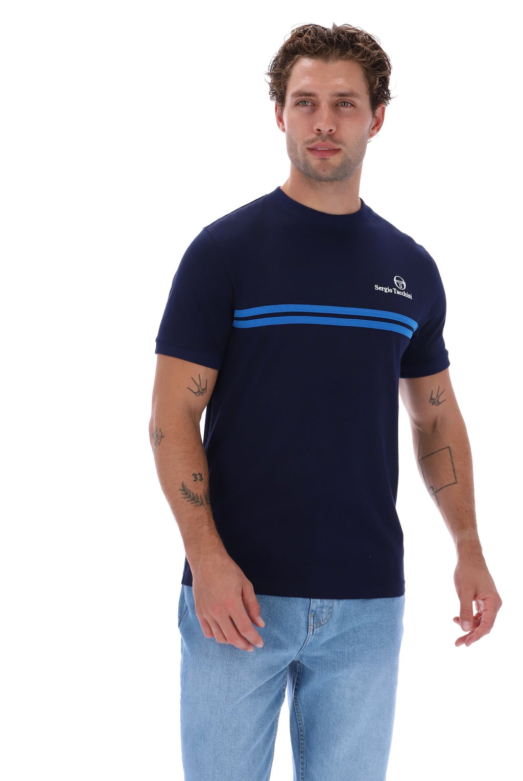 Sergio Tacchini New Supermac Tee - Navy/ Blue