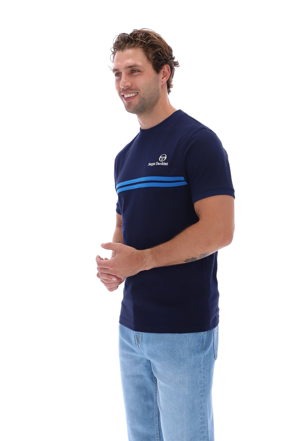 Sergio Tacchini New Supermac Tee - Navy/ Blue