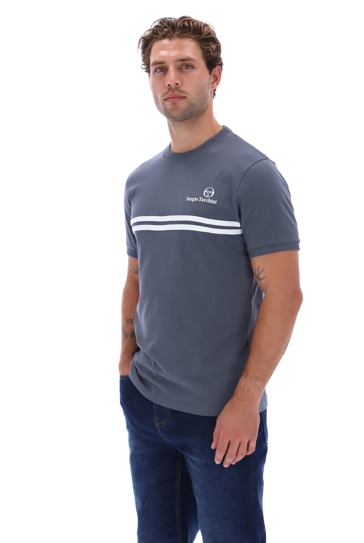 Sergio Tacchini New Supermac Tee - Dark Grey