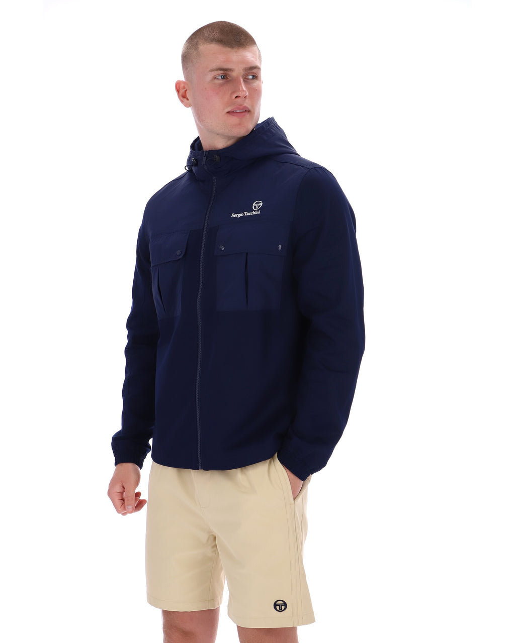 Sergio Tacchini Calisti Hooded Jacket - Navy
