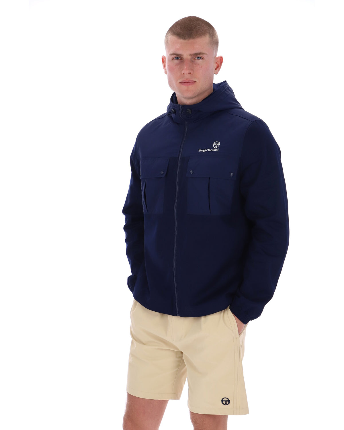 Sergio Tacchini Calisti Hooded Jacket - Navy