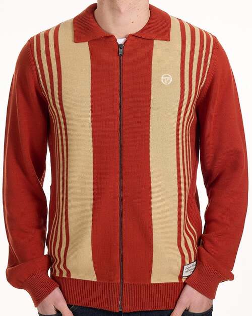 Sergio Tacchini Cipri Zip Cardigan - Burnt Orange