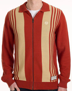 Sergio Tacchini Cipri Zip Cardigan - Burnt Orange