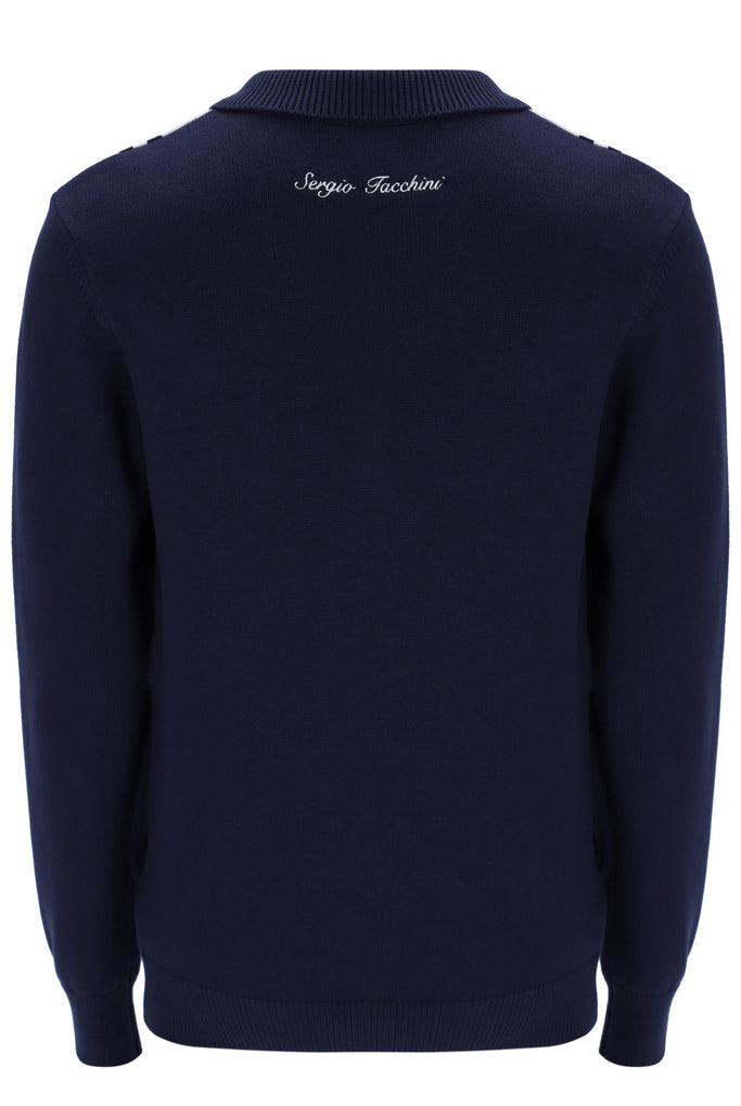 Sergio Tacchini Cipri Cardigan - Navy/White