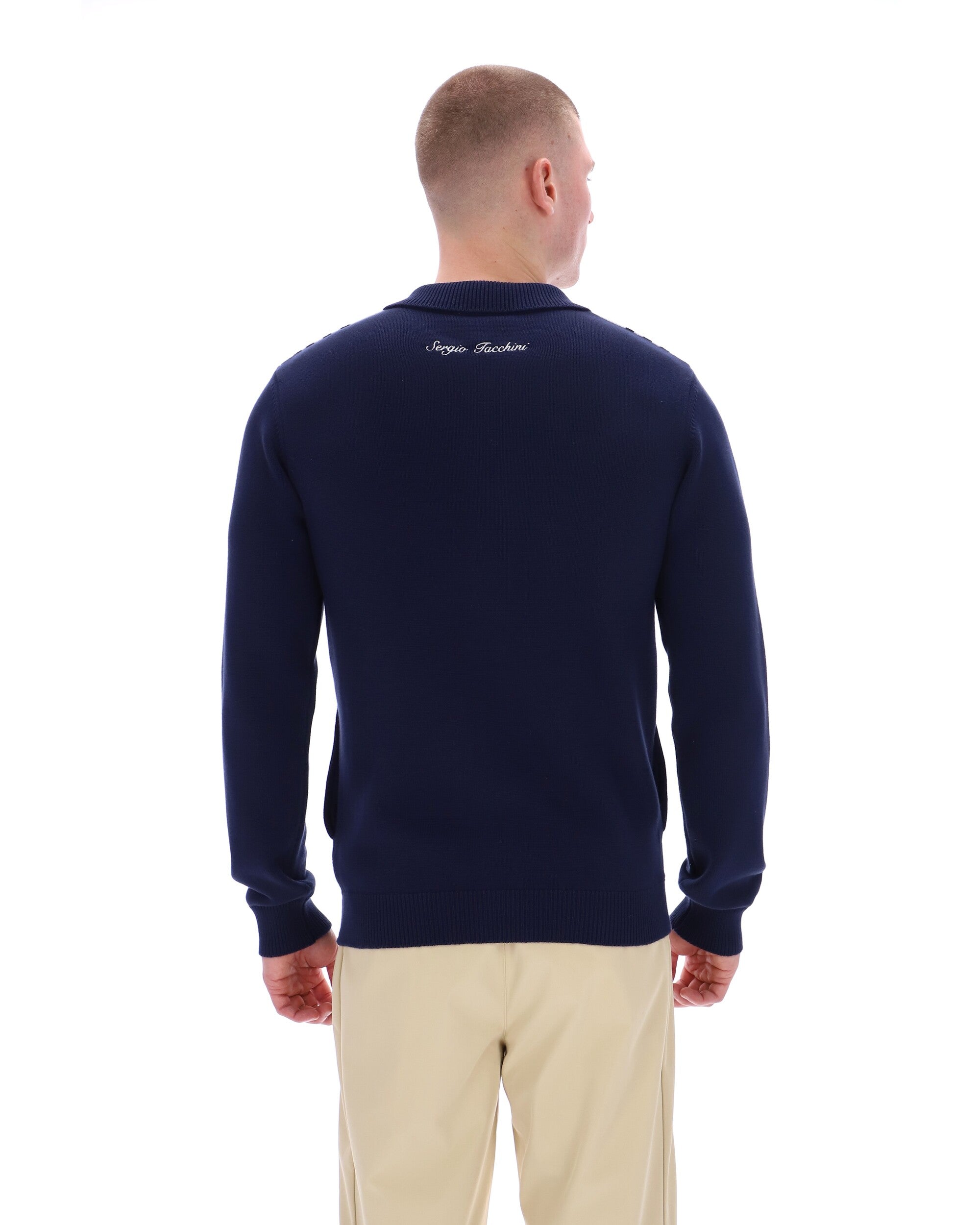 Sergio Tacchini Cipri Cardigan - Navy/White