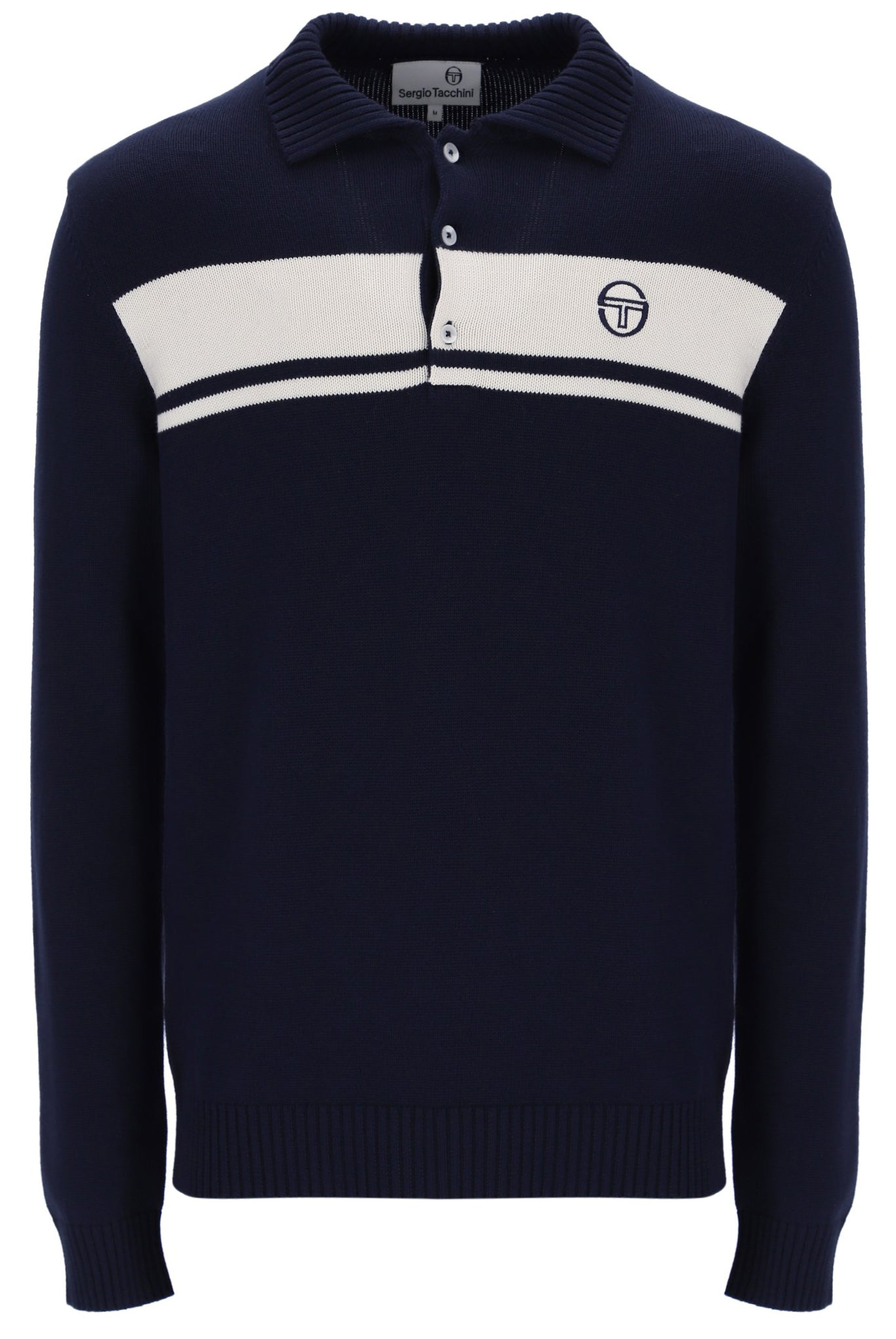 Sergio Tacchini Damarindo Knitted Polo - Navy/White