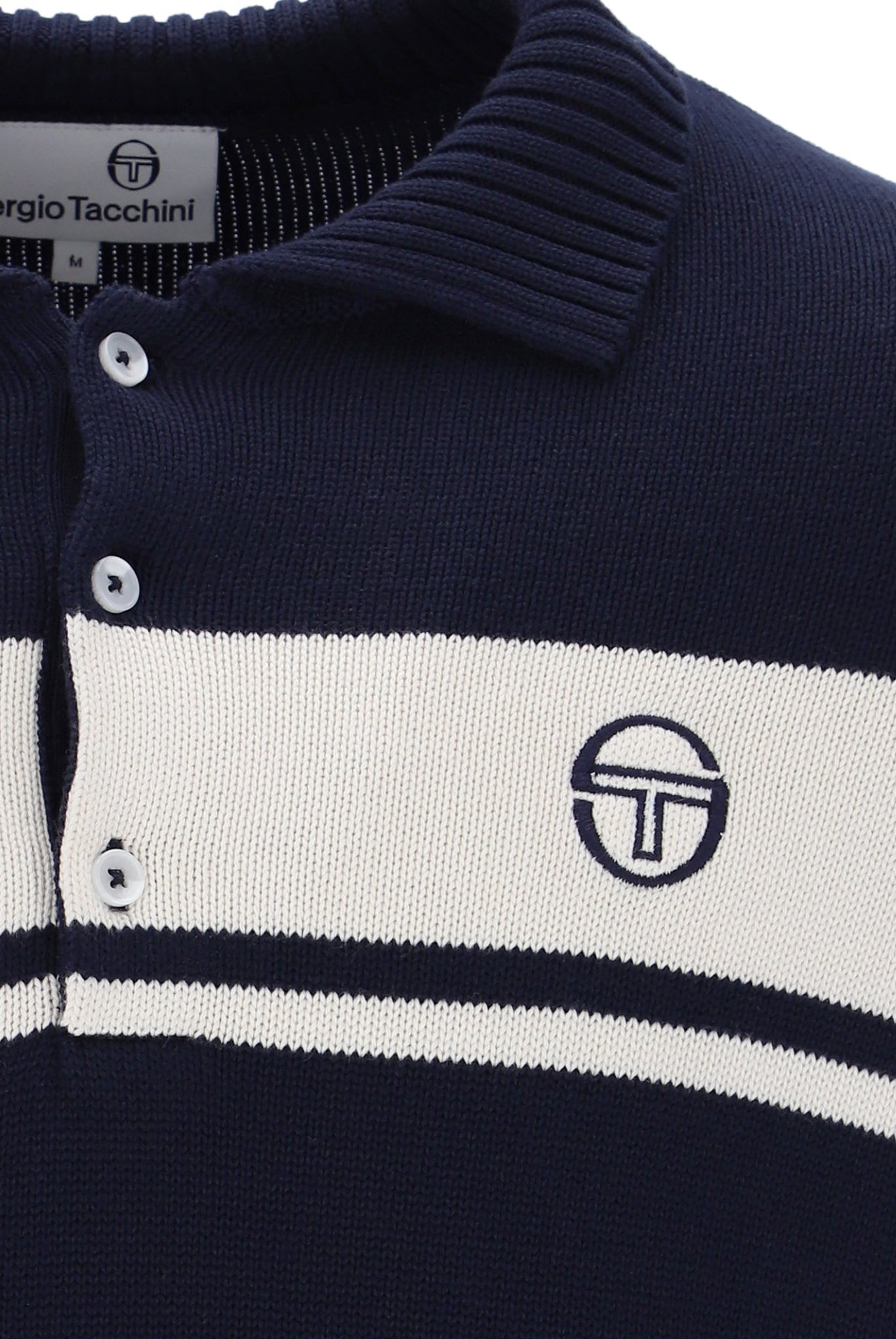 Sergio Tacchini Damarindo Knitted Polo - Navy/White