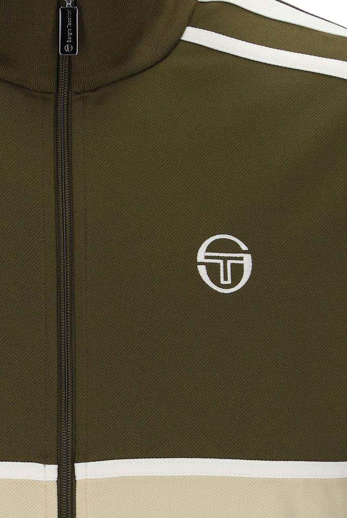 Sergio Tacchini Locchi Track Top - Olive/Sand