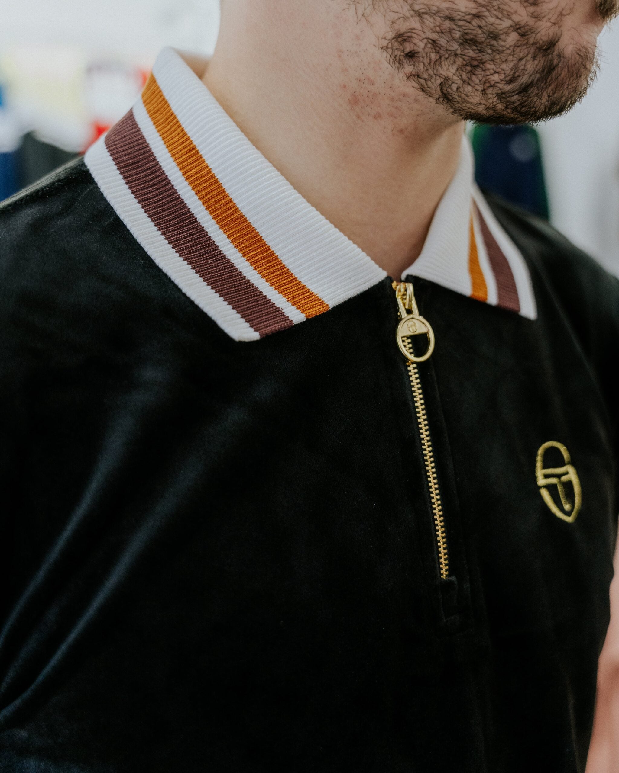 Sergio Tacchini Mahony Velour Polo - Black