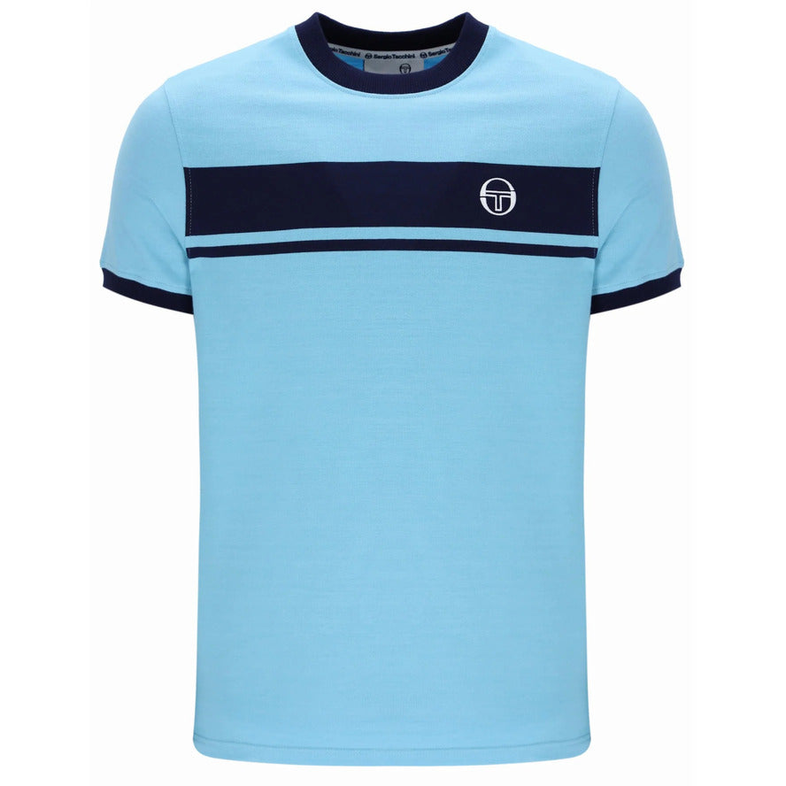 Sergio Tacchini Master T-Shirt - Sky Blue/Navy