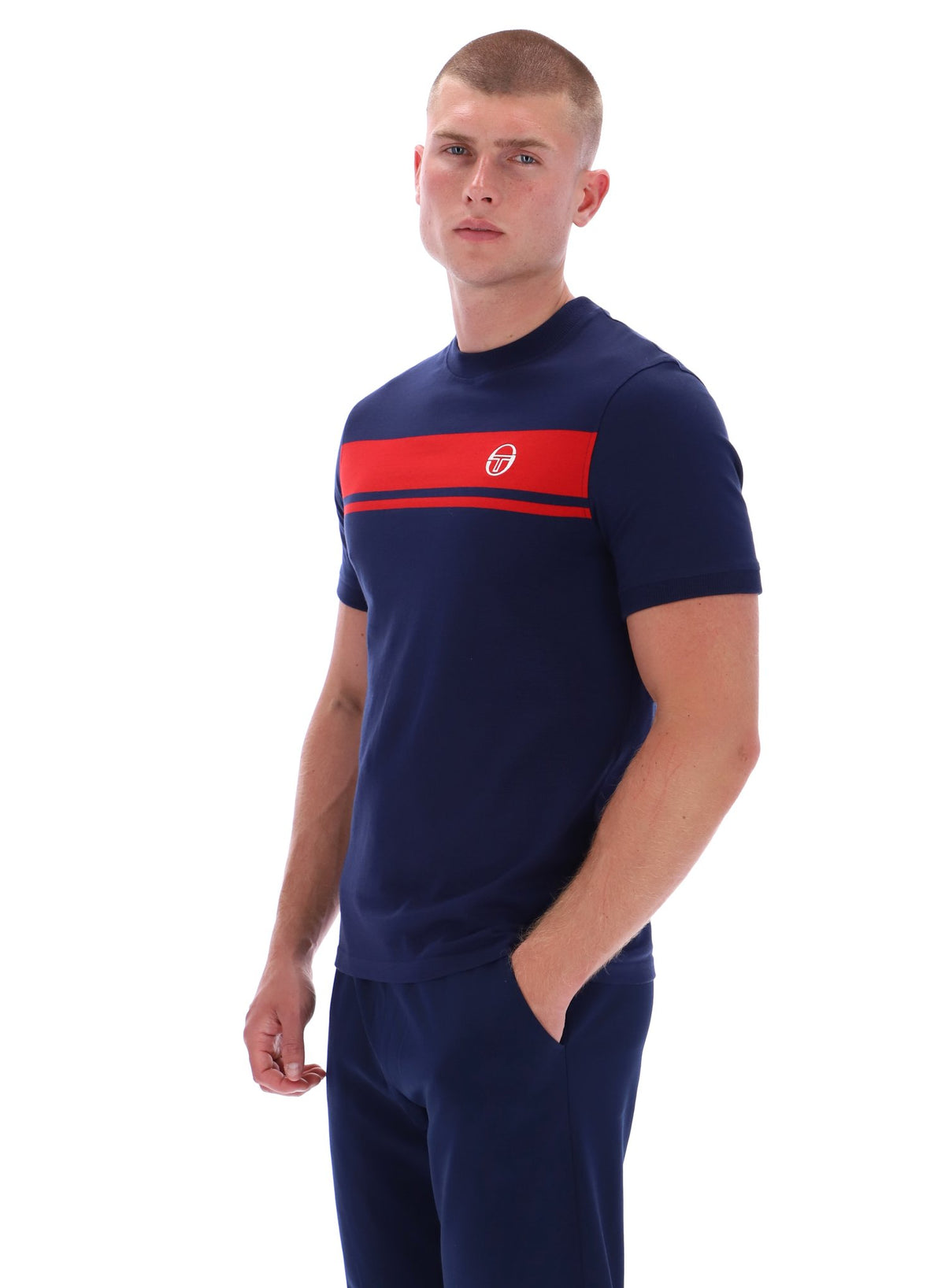 Sergio Tacchini Master T-Shirt - Navy/Red