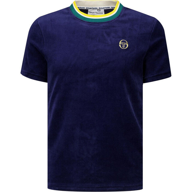 Sergio Tacchini Monte Velour T-Shirt - Navy