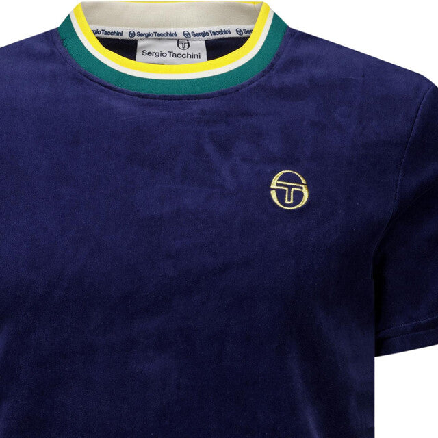 Sergio Tacchini Monte Velour T-Shirt - Navy