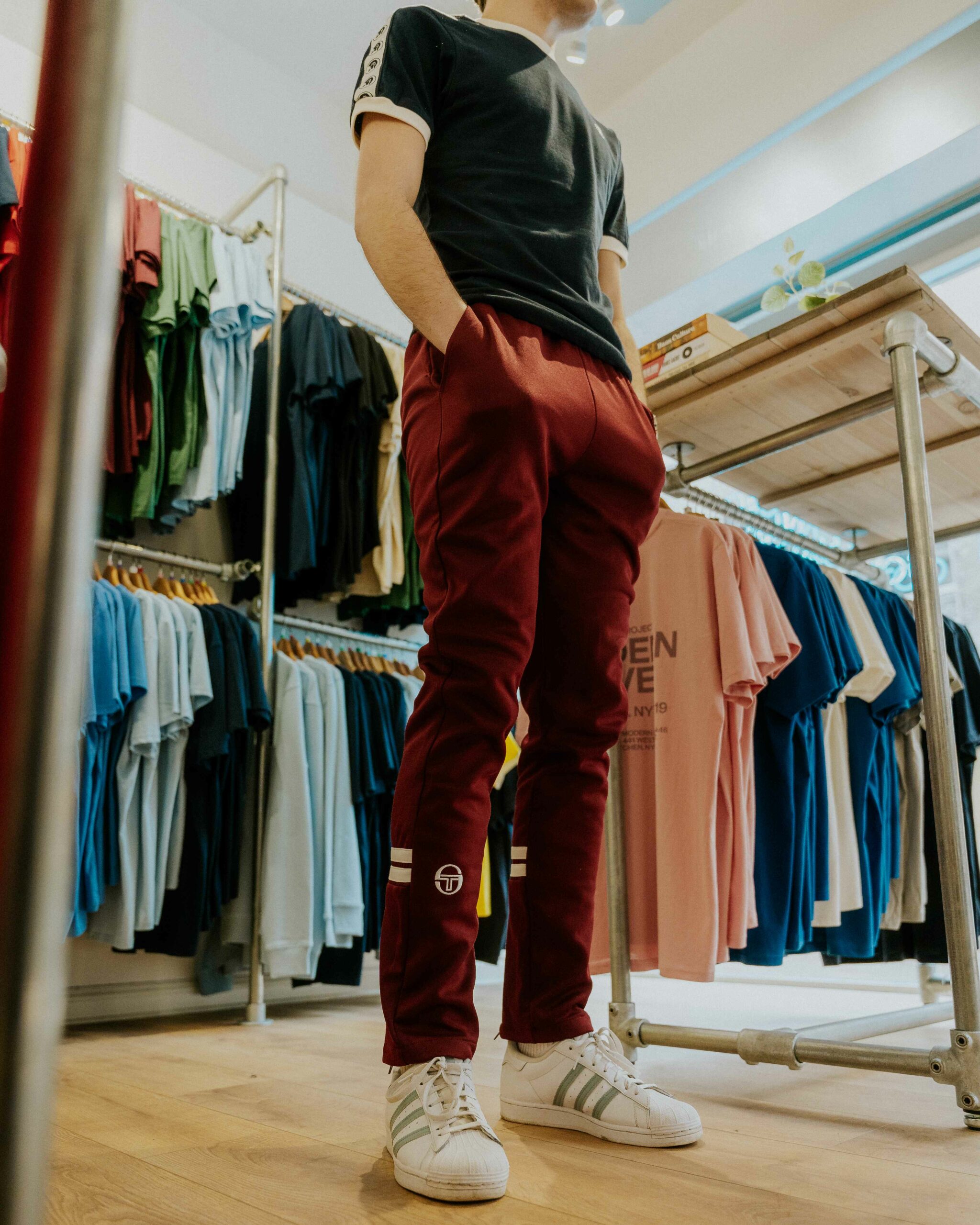 Sergio Tacchini Track Pants - Maroon