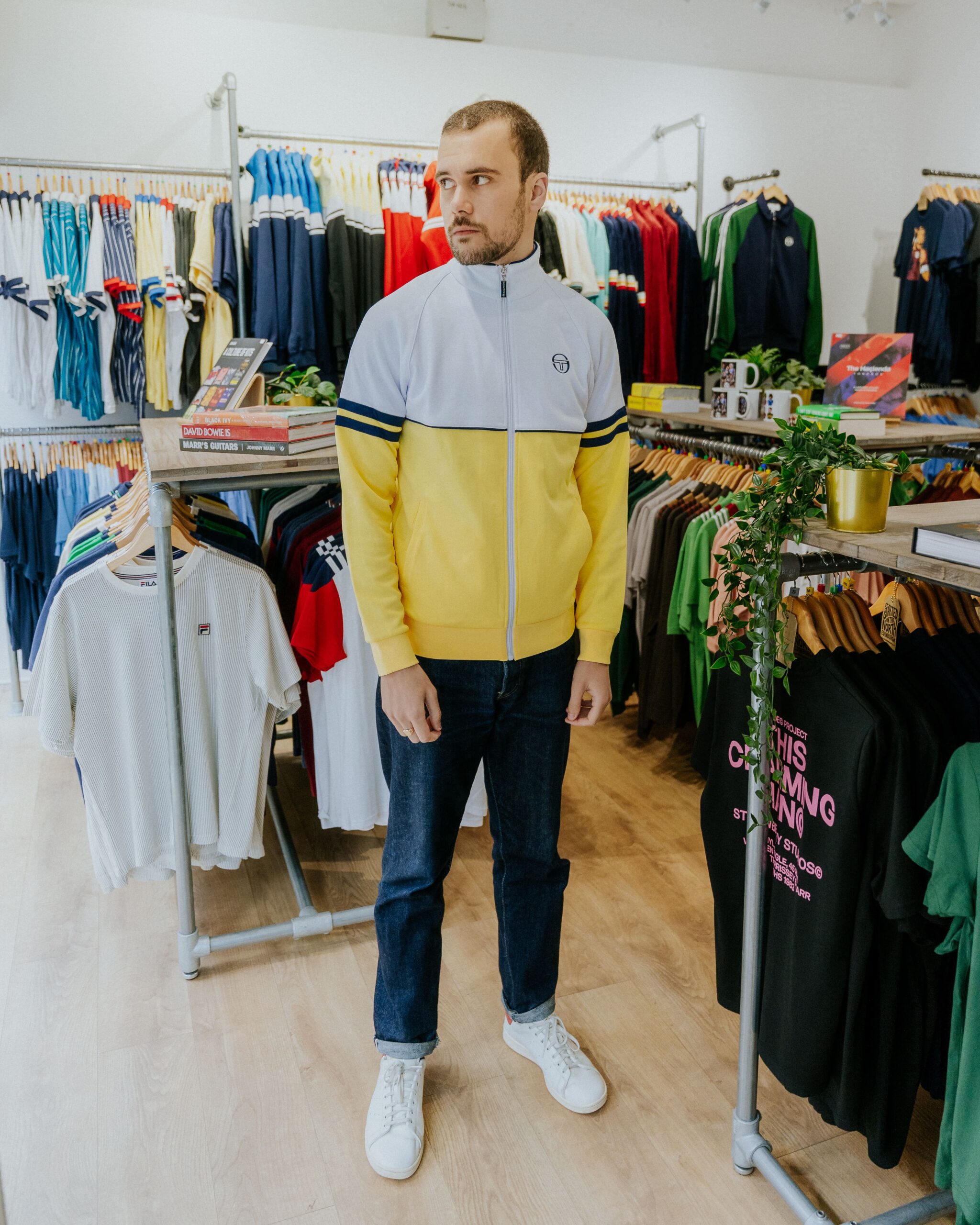 Sergio Tacchini Orion Track Top - Yellow/White
