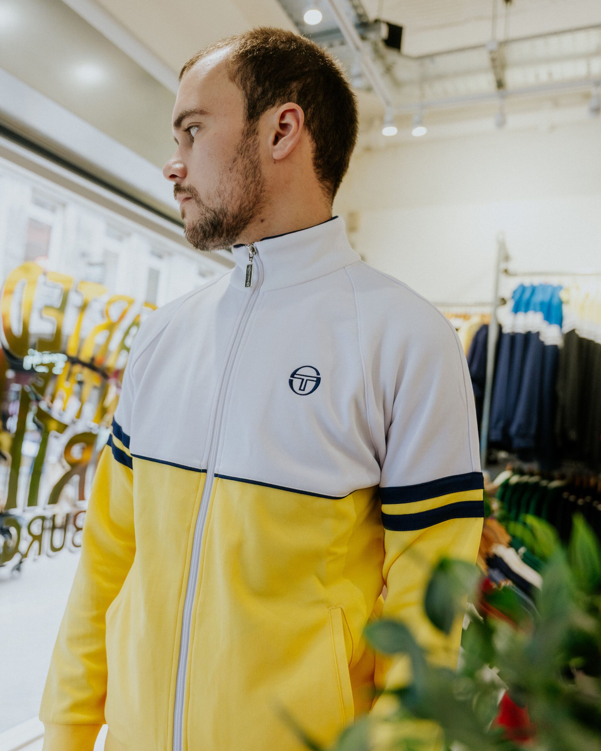 Sergio Tacchini Orion Track Top - Yellow/White